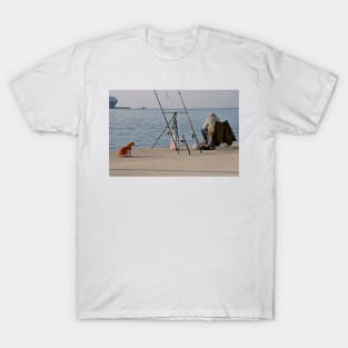 Cat with fisherman T-Shirt